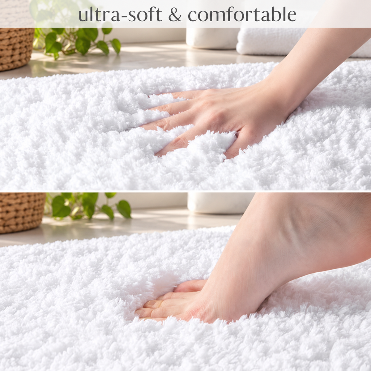 2-Piece Soft Bathroom Rug Set