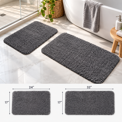 2-Piece Soft Bathroom Rug Set