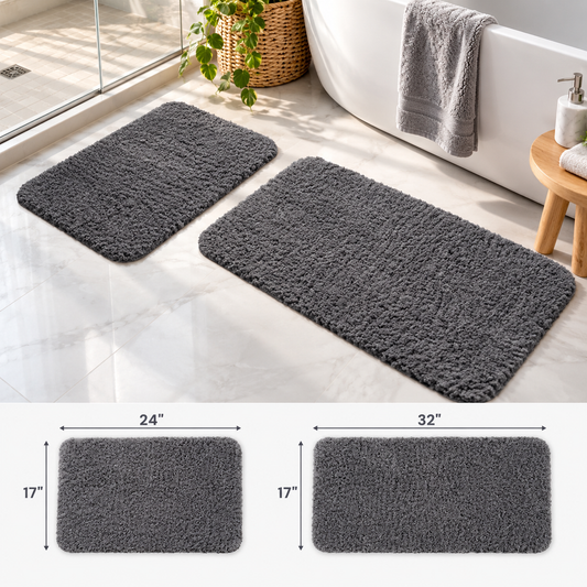 2-Piece Soft Bathroom Rug Set
