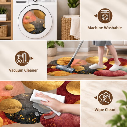 3-Piece Abstract Kitchen Rug Set