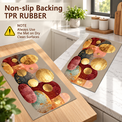 3-Piece Abstract Kitchen Rug Set