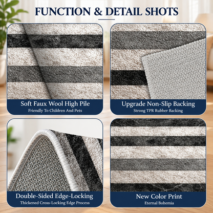 3-Piece Farmhouse Kitchen Rug Set