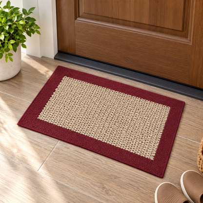 3-Piece Red Border Area Rug Set