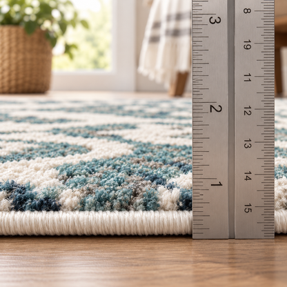3-Piece Teal Medallion Rug Set