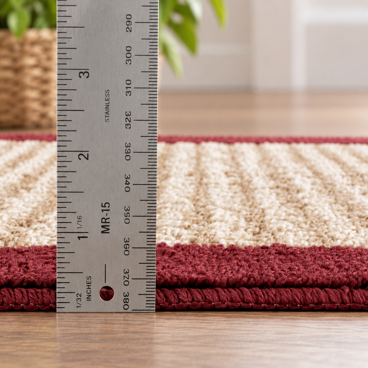3-Piece Red Border Area Rug Set